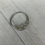 Sterling Silver CZ Heart Toe Ring Midi Ring Photo 3