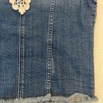 Sleeveless Denim Western Jean Vest with Lace Accents Women’s Size Large Blue Photo 8