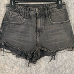 Alexander Wang  Womens Size 25 Black Bite Shorts cheeky cutoff‎ high-rise Denim Photo 0
