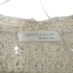 Lovestitch  Size Small‎ Cardigan Cream Open Front Duster Long Sleeve Chunky Knit Photo 2