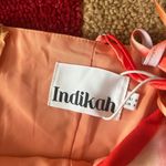 INDIKAH NWT  Seona Maxi Dress Orange Watercolor Print Spaghetti Straps Size Small Photo 5