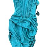 H:ours REVOLVE  Miquela Mini Dress in Teal Corset Sweetheart Neckline NWT size s Photo 4