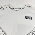 Victoria's Secret Victoria’s Secret PINK White & Black Block Logo Sweatshirt Size Large Y2K Photo 2