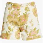 Rebecca Taylor Floral Stretch Cotton Twill Shorts in Wild Peony Ivory 16 NWT Photo 4