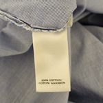 Ann Taylor  Womens Blue Pinstripe Buttondown Shirt Size Large Photo 8