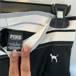 PINK - Victoria's Secret  Black Leggings with White Accents Photo 1