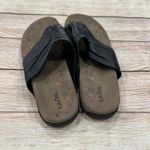 Taos Women's Black Leather Gift 2 Thong Sandals Flip Flops Size 8 Photo 2
