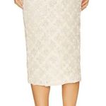 Camila Coelho  Veranda Midi Skirt In Ivory Photo 1