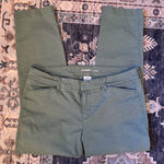 Old Navy Pixie Mid-Rise Green Dress Pants Size 12 Regular 26” Inseam Women’s Photo 0