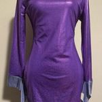 NWT Forplay Purple and Silver Glitter Dress size L/XL Photo 0