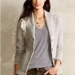 Anthropologie Rosie Neira L Tree Applique 100% Wool Cardigan Sweater Gray Lagenlook Art To Wea Photo 0