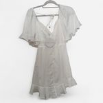 Selfie Leslie  whimsy coquette ruffle Hem Dress White Soft-Girl Bridal Mini XS Photo 5