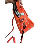 Milly  Orange Leather Top Handle Satchel Crossbody Bag Photo 6