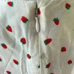 Madewell Silk Clover milk maid style button-front dress in Fresh Strawberries; 2 Photo 4