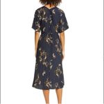 Vince  Navy Floral Midi Dress Photo 11