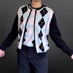 Saks 5th Avenue Vintage Y2K Silk & Cashmere argyle sweater set - Real Clothes [H3R] Photo 2