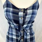 Universal Threads blue tie and button front plaid dress size XS Photo 2