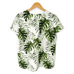 Hilary Radley  | Medium | Women's V-Neck Short Sleeve Tropical Blouse Top Photo 4