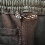 ZARA  Faux Leather Joggers Black Photo 3