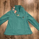 J Peterman Women’s Green Long Sleeve Embroidered Flowers Blazer Jacket Small Size XXS Photo 2