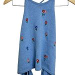 ZARA Knit Floral Embroidered Halterneck Womens Top Size Small Crocheted Photo 2
