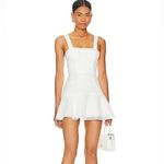Amanda Uprichard  Annalise Dress in White Small New Womens Mini Gingham Photo 13
