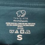 Ivory Ella  Long sleeve pocket T-shirt teal elephant size small Photo 4