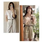 Black Trendy Knotted Skinny Thin Belt For Women Classic Solid Color Faux Leather Photo 1
