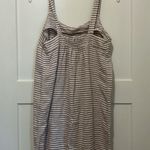 Artisan NY Womens Size Large Linen Striped Button Front Dress Game Day Mini Photo 4