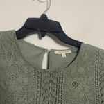 Tea N Rose ✅ green lace crochet short sleeve midi dress prairie boho modest Photo 1