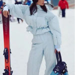 Free People NWT FULL SET FP Movement Sunday Skies Ski Jacket Coat & Pants Blue Photo 0