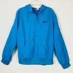 FILA Aqua Blue Half Zip Windbreaker Pullover Jacket Photo 4