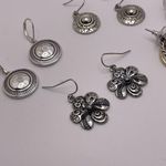 Lot Of 4 Dangle Drop Earrings Pierced Bead / Metal Silver Tone 1 Two Tone Photo 8