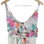 GB Style GB7184PRE Floral Smocked Cutout‎ Dress White Pink Orange Blue Size S Photo 4