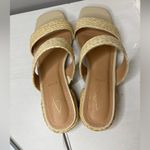 Joie  Niki Braided Straw Square Toe Block Heel Sandal Sz 8.5 Photo 6