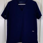 FIGS  Scrub Casma Navy V-Neck Top Doctor Pharmacist Nurse Medical Hospital Size L Photo 0