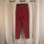 Antonio Melani  Red Plaid High Rise Pants Photo 1