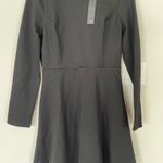 Lulus NWT  Women's Fit & Flare Long Sleeve Back Zip Black Skater Mini Dress SZ L Photo 0