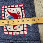 Bobbie & Brooks Bobbie Brooks Christmas Santa Appliqué Sweater Vest Zip Front Deep Navy Women S Photo 6