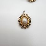 Park Lane Gold Tone, Faux Pearl, & CZ Earrings & Pendant Set Photo 2