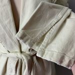 ZARA  Cotton Long Trench Coat Belted Cream White size L 8197 734 Photo 12