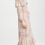 Revolve ASTR the Label Kaylani Dress In Pink Multi Floral Off Shoulder Ruffle XS Photo 3