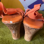 Max Rave  Strappy Orange Wedges NWT! Size 9‎ Photo 4