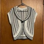 CAbi  Loose Cable Knit One Button Woman’s Sweater Size Medium Photo 0