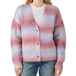 Lucky Brand  Womens L Ombré Cardigan in Blue Pink Combo NEW Photo 0