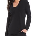 Barefoot Dreams Hoodie Malibu Luxe Brushed Jersey Lounge Sweatshirt Black S NWT Photo 1