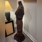 Rising International Artisan Style Brown Embroidered Maxi Dress Size Small Photo 4