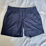 Athleta  Swim Womens 8 Shorts Drawstring Button Navy Blue Pockets Summer Beach Photo 0