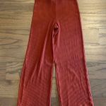 Loft Burnt Orange Ribbed Knit Wide Leg Pants - Size XS Photo 2