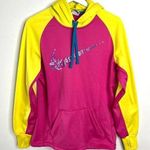 Nike Therma Fit Pink/Yellow Hoodie Size Small Photo 0